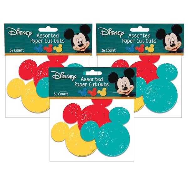 Eureka Mickey Mouse Paper Cut Outs, 36 Pieces, PK3 841008 - main